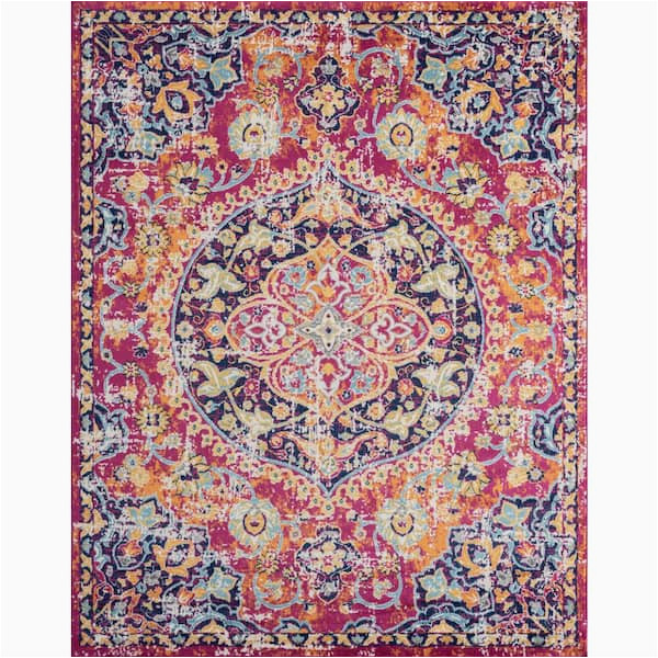 Pink area Rug 5 X 8 Tayse Rugs Dynamic Medallion Pink 5 Ft. X 8 Ft. Indoor area Rug …
