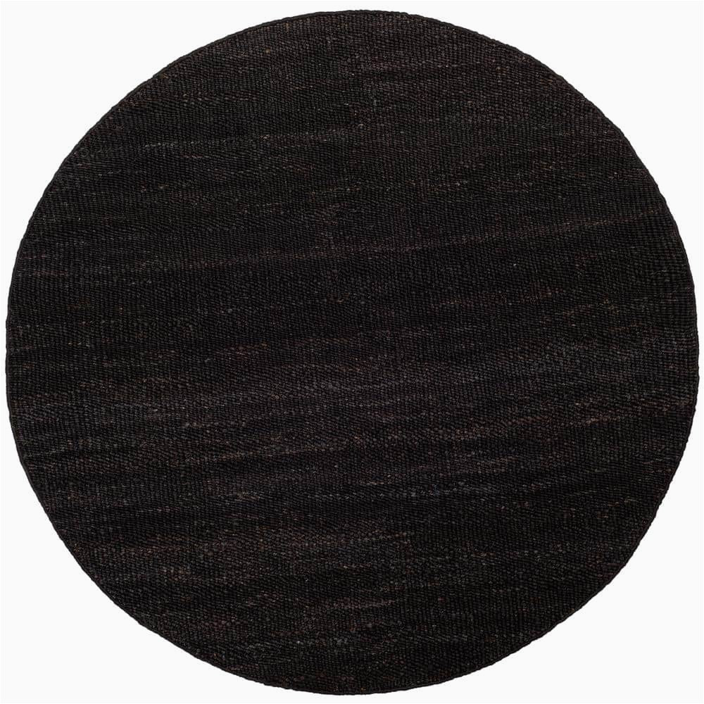 Solid Black Round area Rug Safavieh Natural Fiber Black 8 Ft. X 8 Ft. Round solid area Rug Nf368d-8r – the Home Depot
