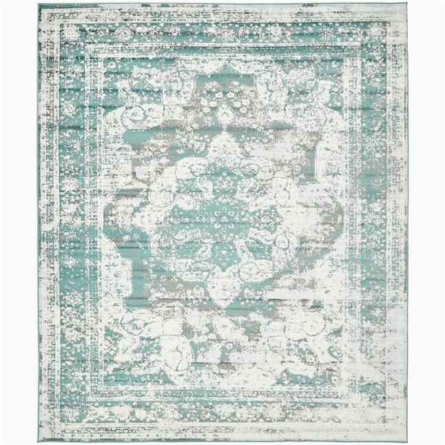 Unique Loom Salle Garnier sofia area Rug Unique Loom Salle Garnier sofia 8 X 10 Turquoise/light Blue Indoor …