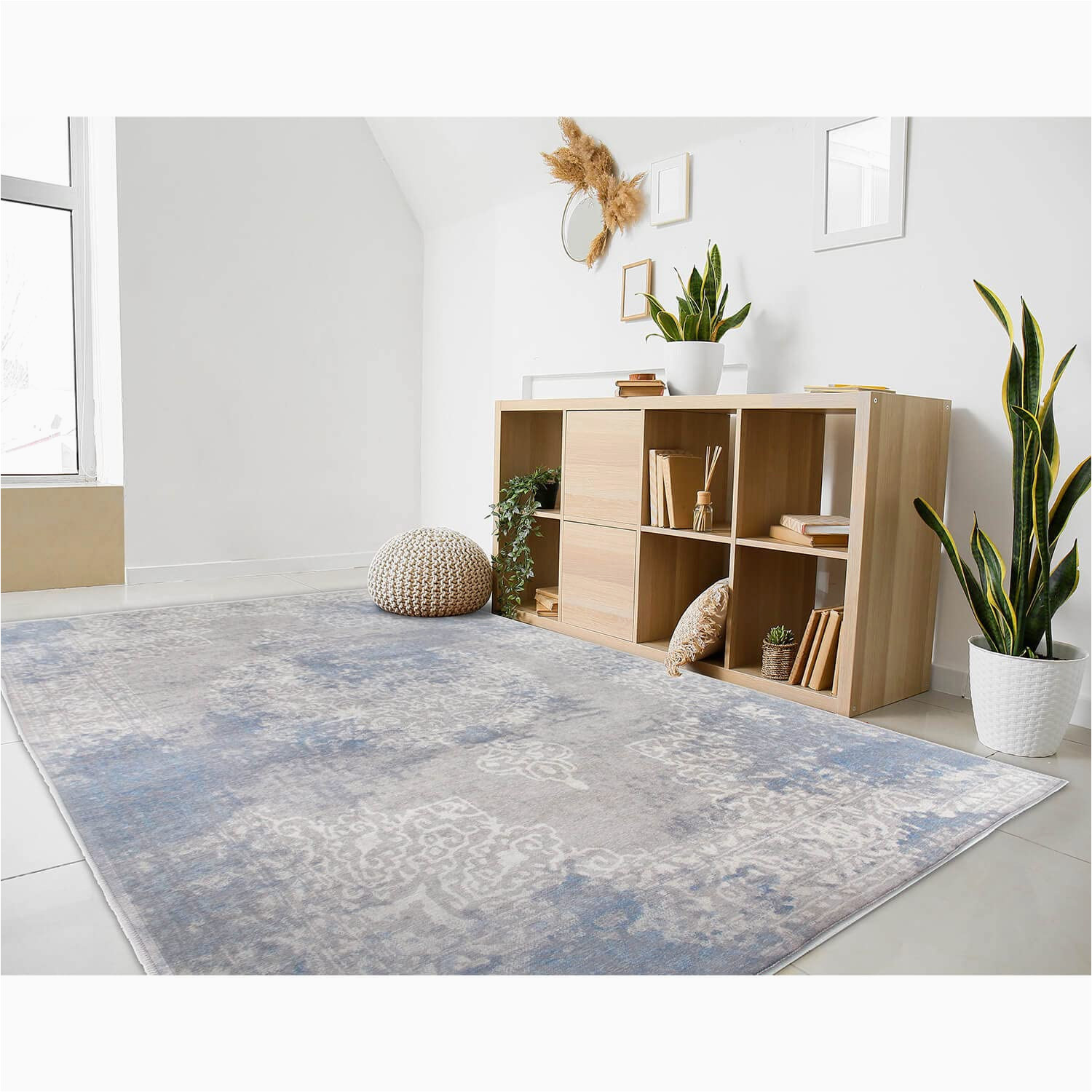 Washable Pet Friendly area Rugs Vernal Machine Washable Anti Slip area Rug Pet Friendly High Traffic Non-shedding Rugs, Osbert oriental Eco Friendly Carpets, 6 X 9 Feet (180x274cm), …