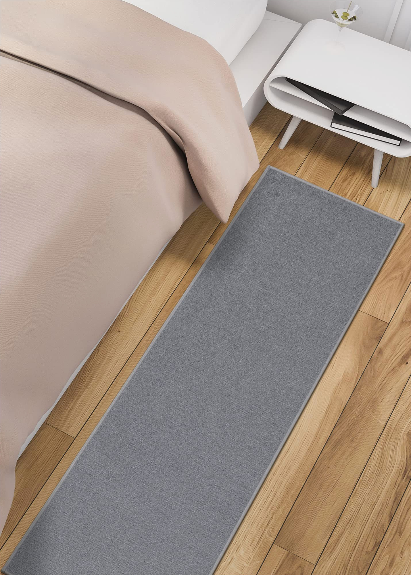 Washable Rubber Backed area Rugs solid Grey 2×6 Washable Runner Rug with Rubber Backing Non Slip – area Rugs for Living Room, Entryway, Kitchen, Hallway, Bedroom, Actual Size 2’2″ X …