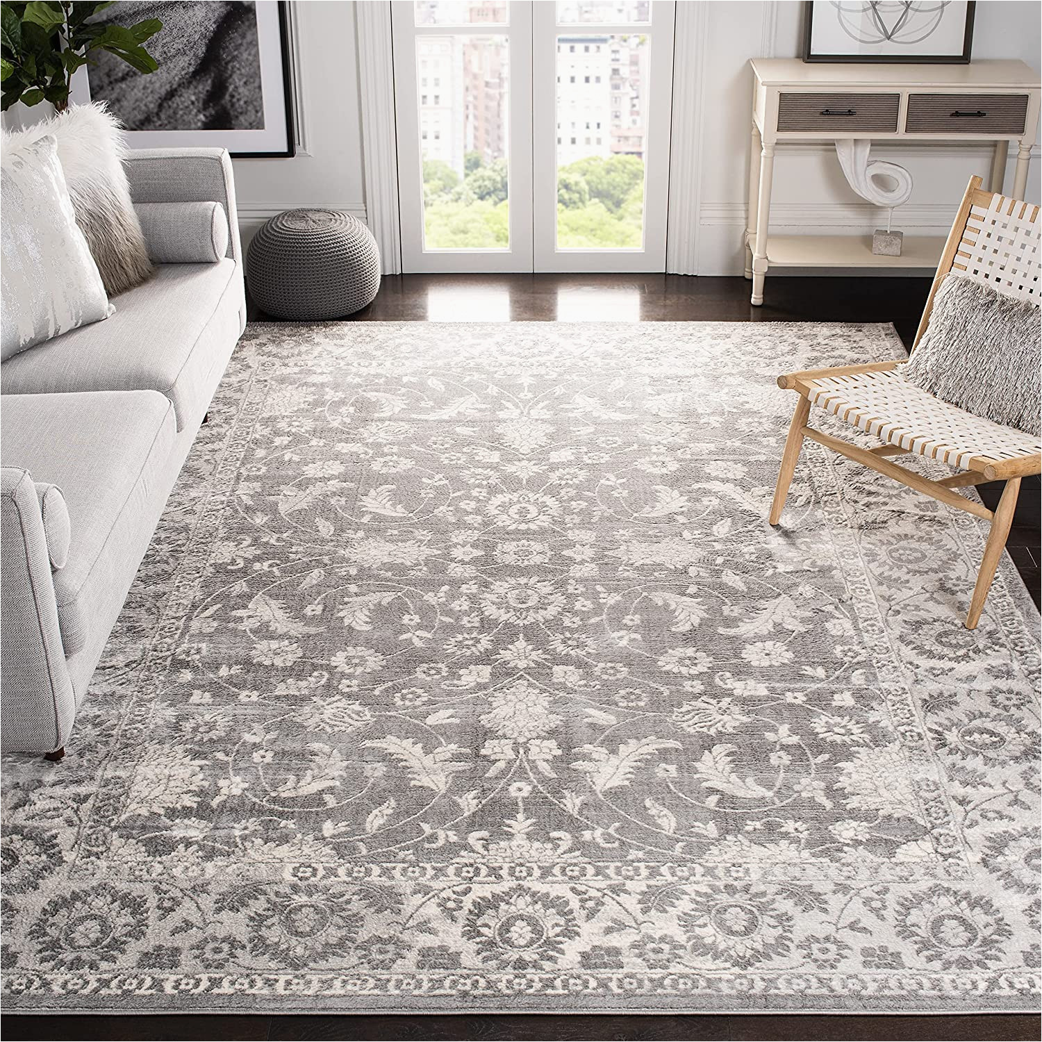 13 X 14 area Rugs Safavieh Traditional Indoor Woven Square area Rug, Brentwood Collection, Bnt844, In Cream / Grey, 201 X 201 Cm for Living Room, Bedroom or Any Indoor …