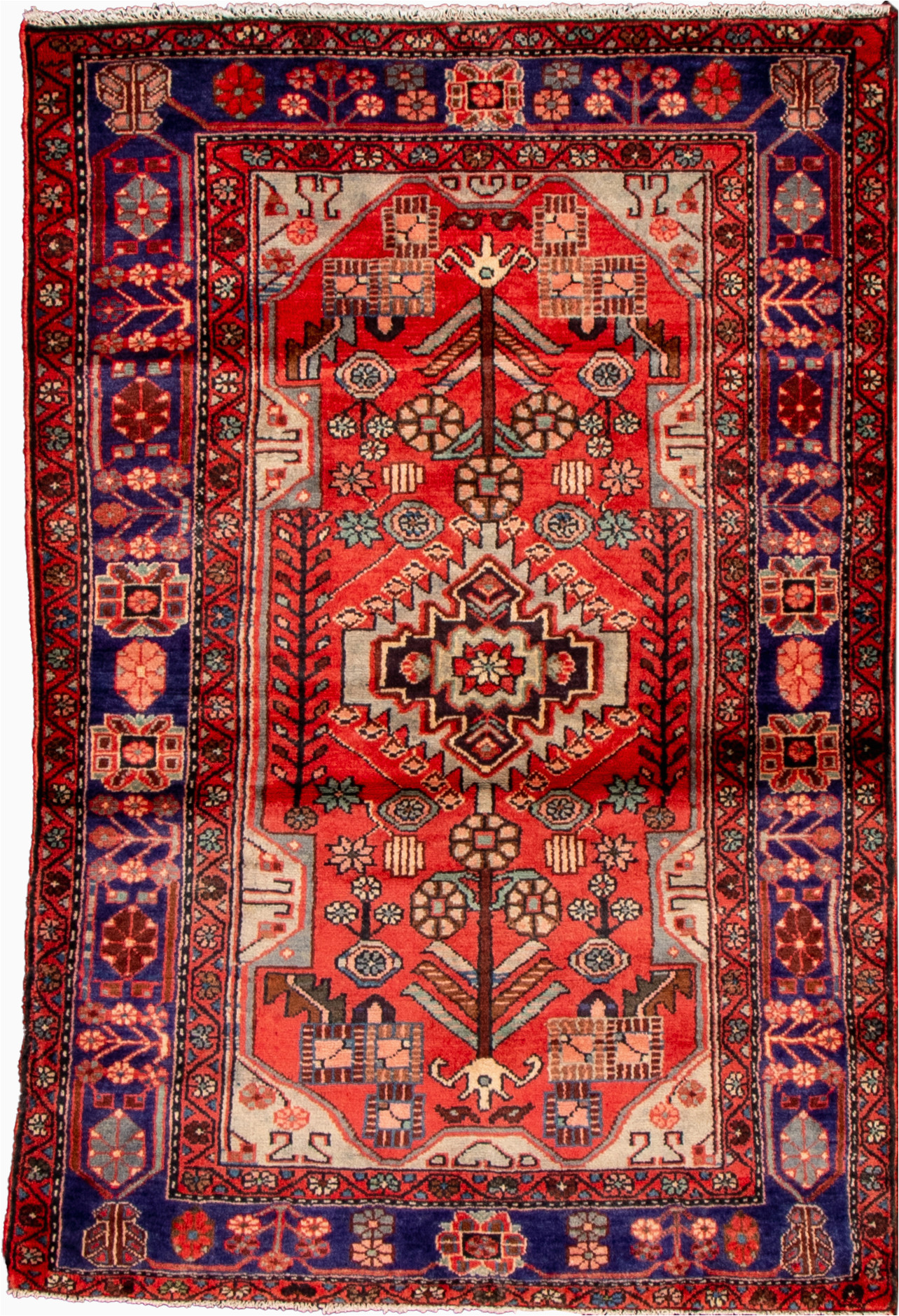 3×5 area Rugs On Sale Persian Hamadan 3×5 Red Blue Wool area Rug – oriental Rug Mart Inc