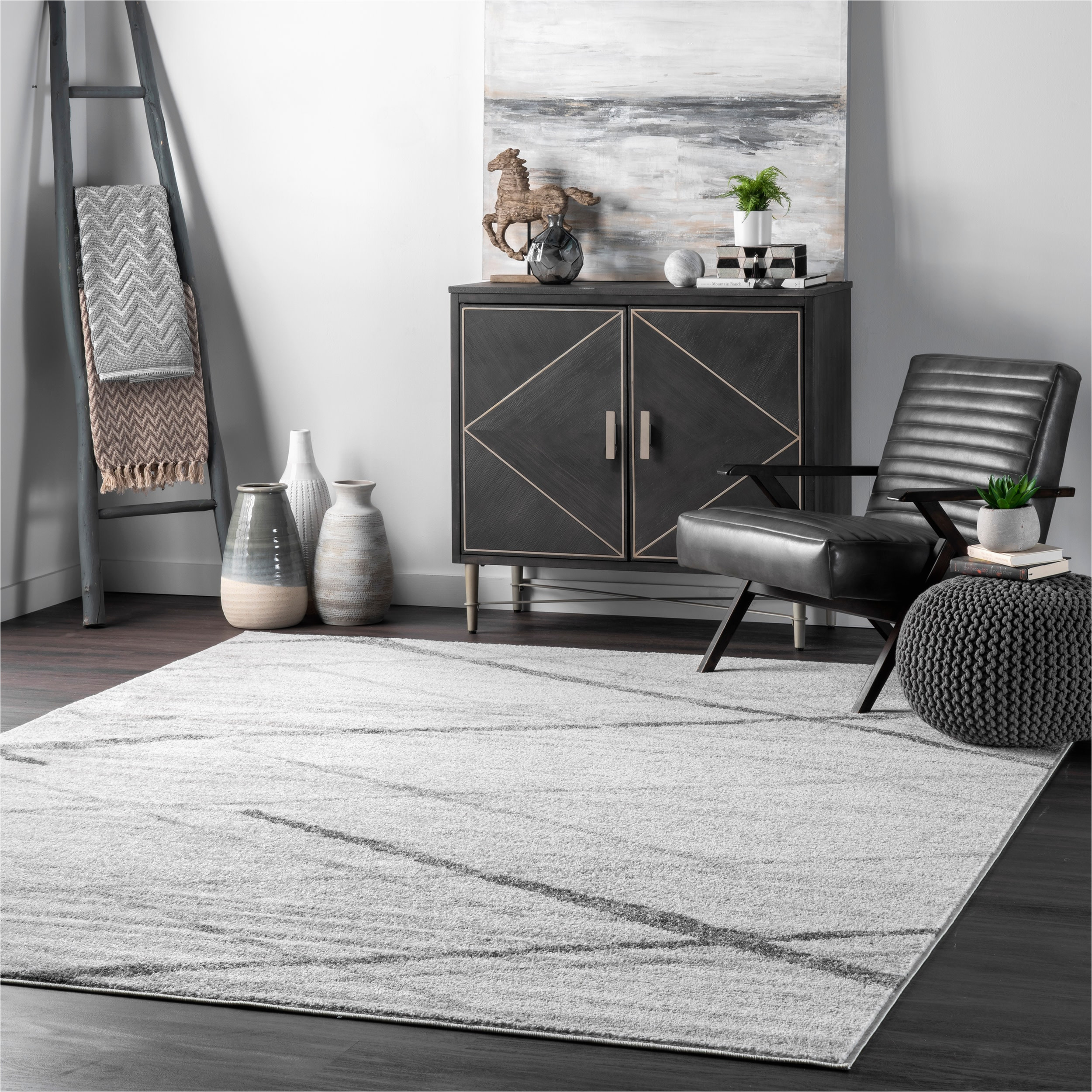 4 X 6 Gray area Rug Nuloom Thigpen 4 X 6 Gray Indoor Geometric area Rug