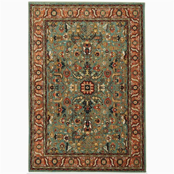 8×10 area Rugs at Home Depot Home Decorators Collection Mariah Aquamarine 8 Ft. X 10 Ft. area …