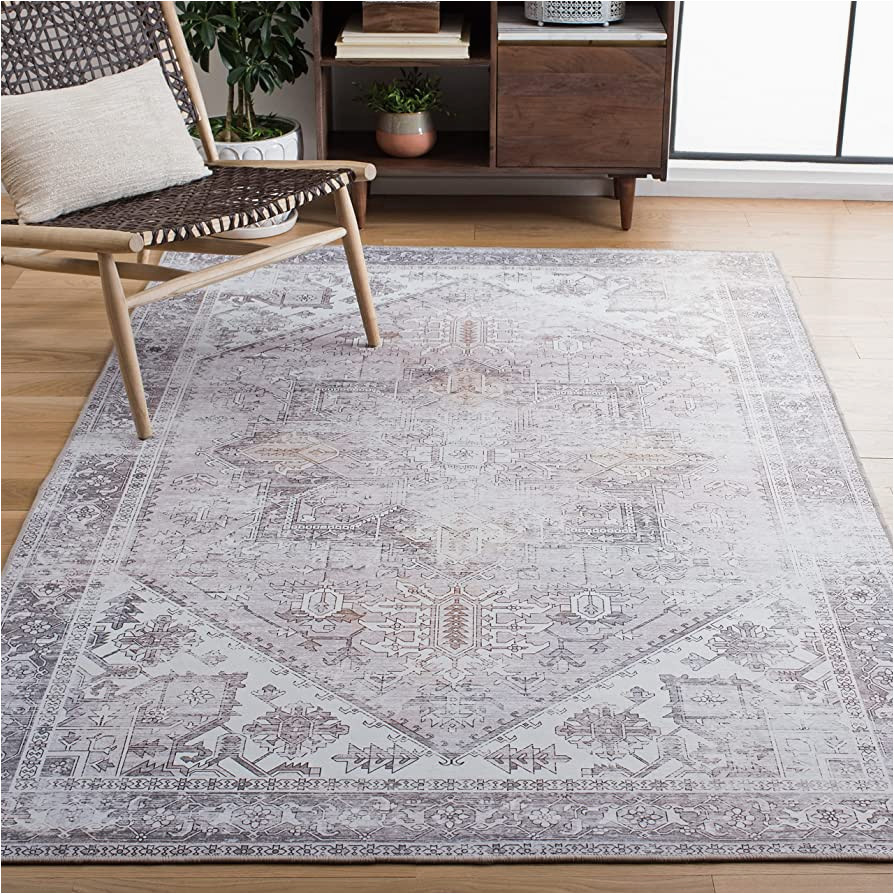 Anne Gray True Red area Rug Safavieh Tucson Collection 6′ X 9′ Beige/grey Tsn102b oriental Medallion Machine Washable Non-shedding Living Room Dining Bedroom area Rug