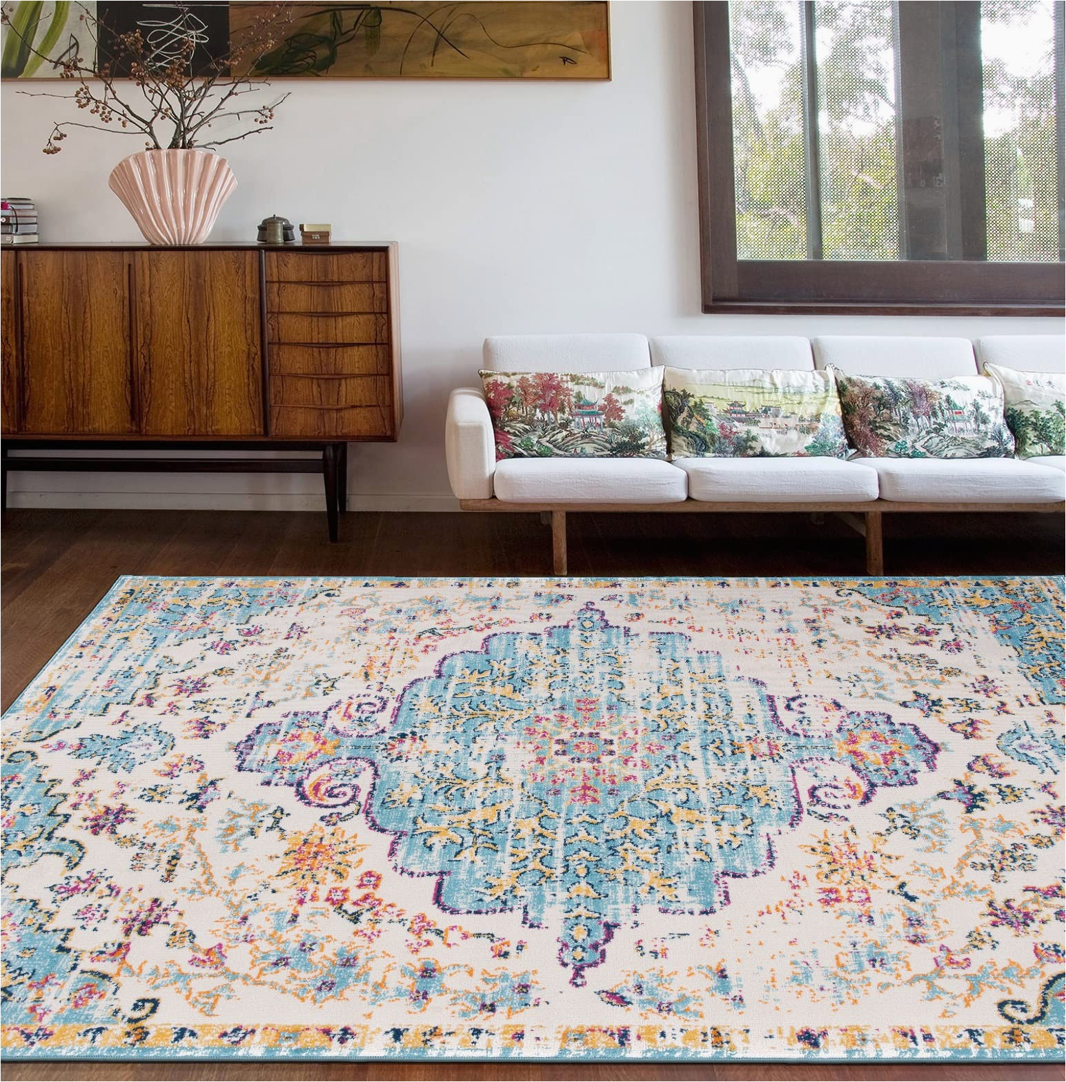 Area Rug Shop Near Me Rugshop Vintage Traditional Bohemian area Rug 5′ X 7′ Blue