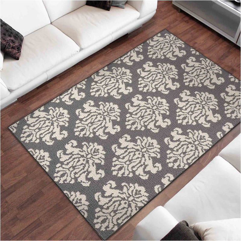 Area Rugs 4×6 Home Depot Brentwood Lefleur Grey & Ivory Indoor & Outdoor area Rug, 4×6 at …