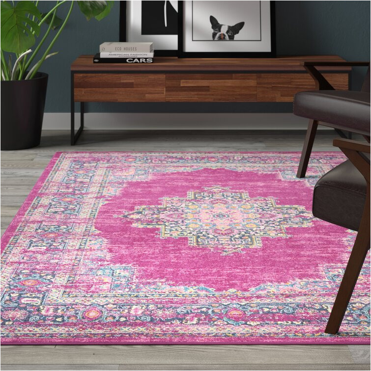 Area Rugs with Pink In them Abbate oriental Fuchsia Pink area Rug