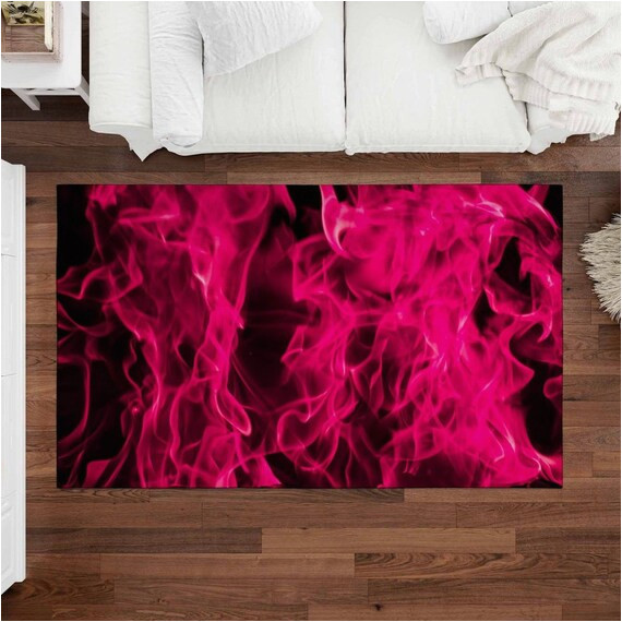 Area Rugs with Pink In them Fiery Pink Flames area Rugs Hot Pink Rug Black and Pink area – Etsy.de