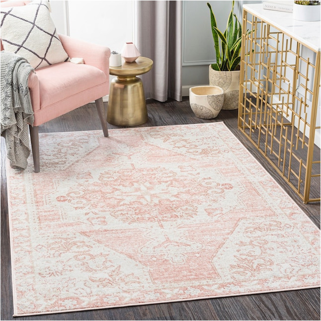 Area Rugs with Pink In them Surya St Tropez 5 X 7 Blush Indoor Medallion Global area Rug In …