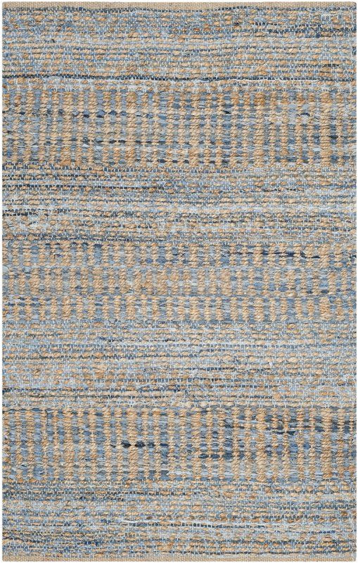 Bernd Hand Knotted Natural Blue area Rug Bernd Hand-woven Natural/blue area Rug Natural Fiber Rugs …