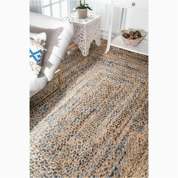 Destrie Hand Braided Blue area Rug Destrie Handmade Braided Blue/beige Rug