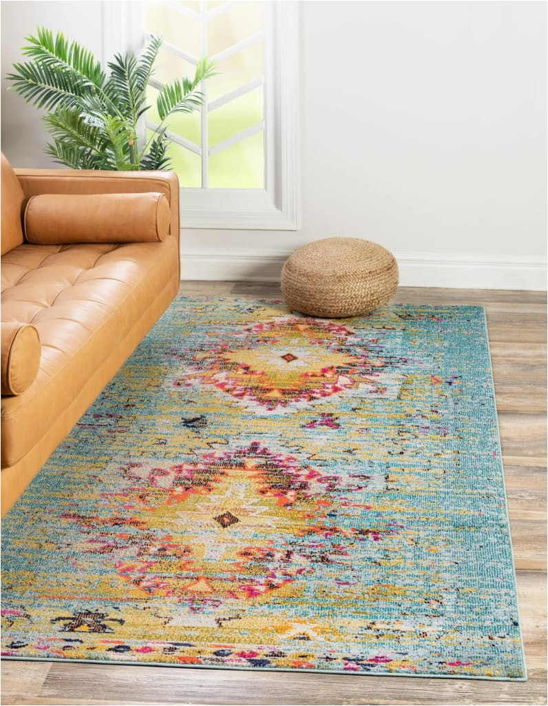 Discounted area Rugs with Free Shipping southwestern Vista Turquoise area Rug