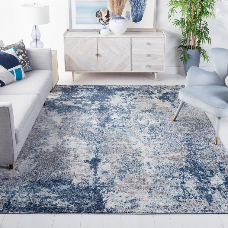 Discounted area Rugs with Free Shipping Trent Austin DesignÂ® Round Abstract Navy/gray area Rug & Reviews …