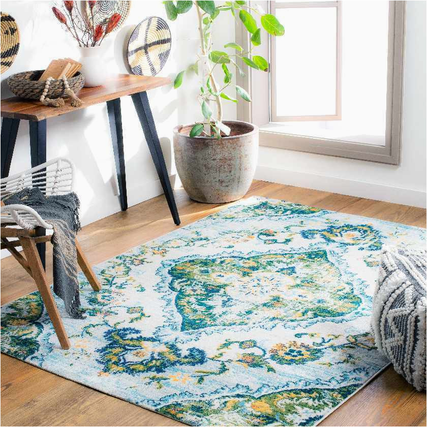 Dunmore Blue Green area Rug area Rugs 5×7 Modern Living Room 8×10 Large Bedroom Carpet Brongerga Green Rug