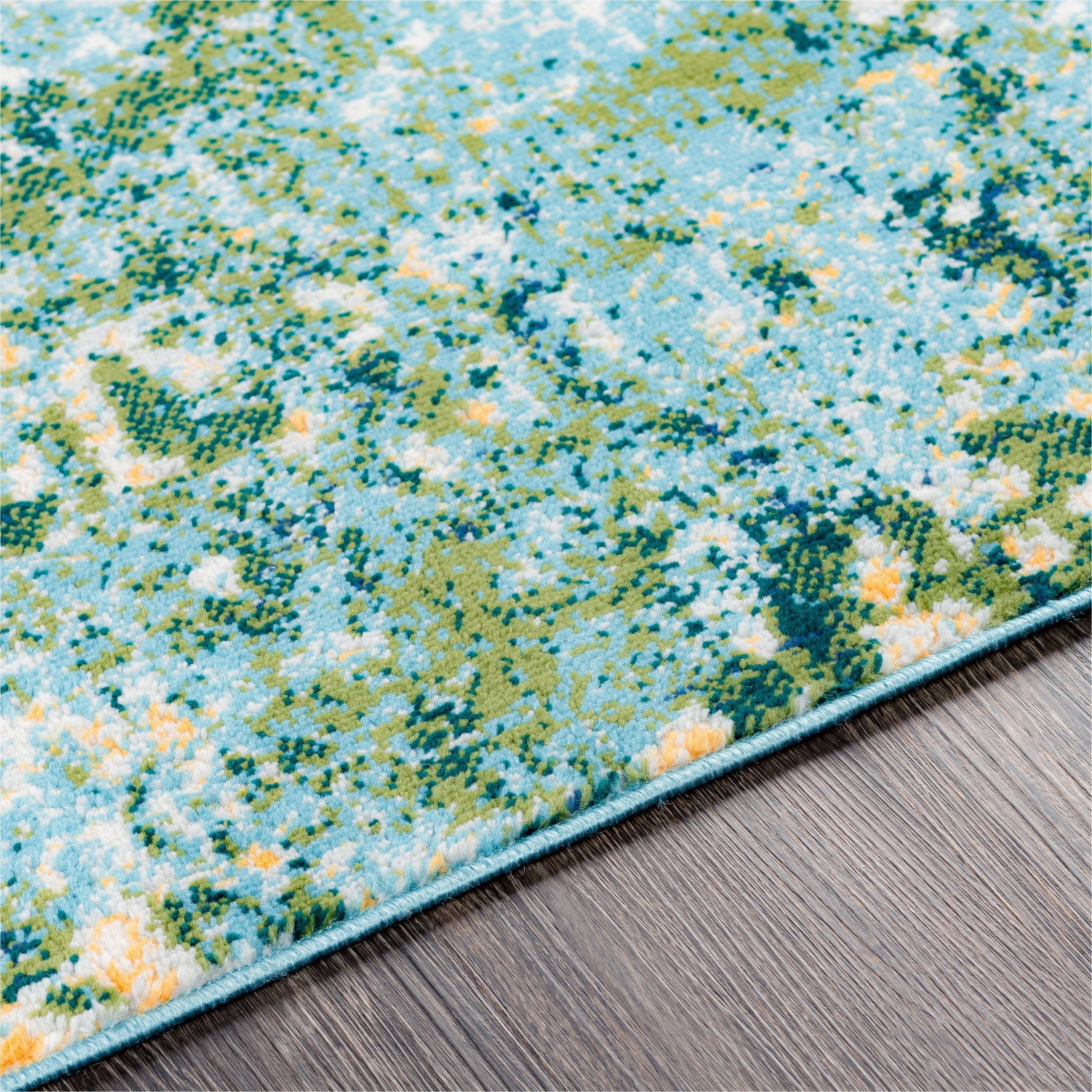 Dunmore Blue Green area Rug Chrys Vibrant Abstract area Rug