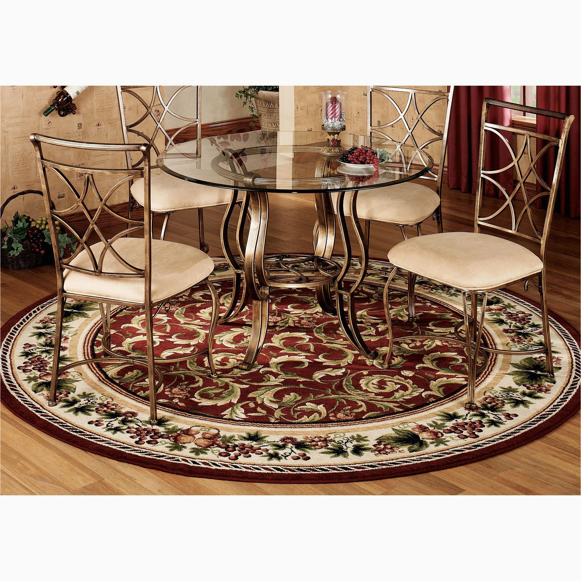 Grapes Napa Border area Rugs Inspiration Grapes and Acanthus Round area Rugs