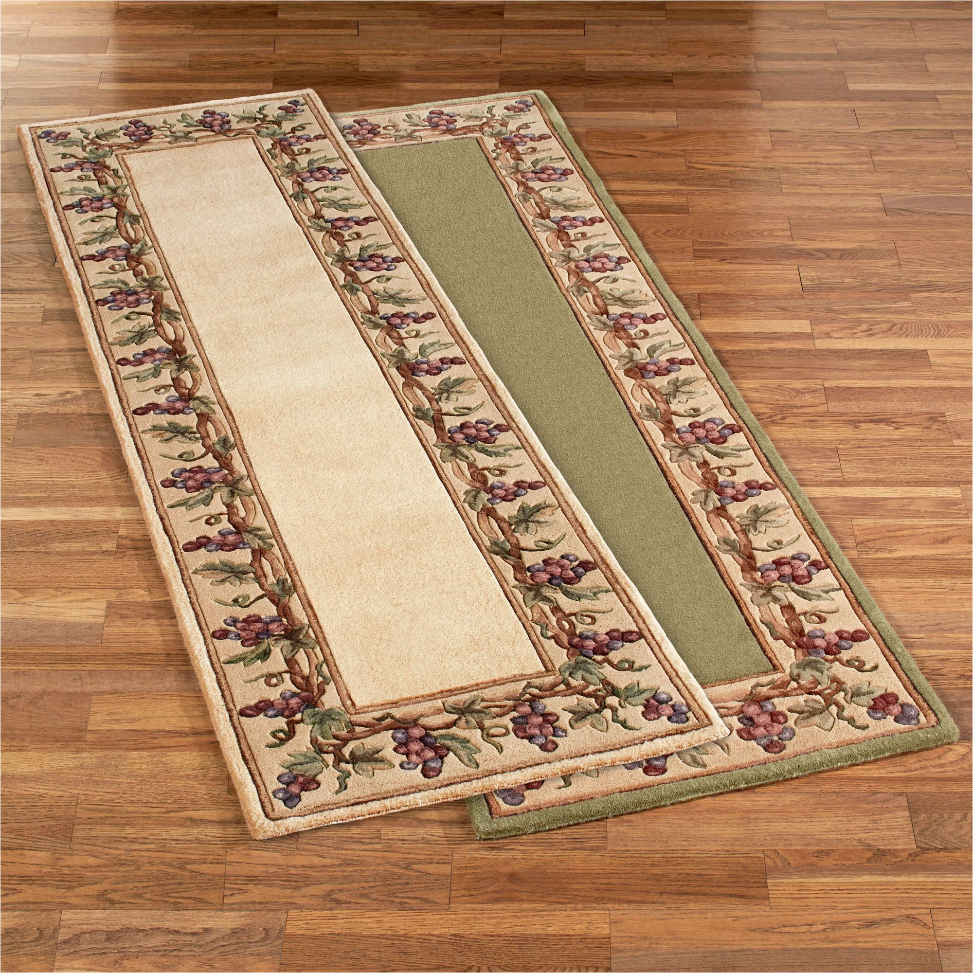 Grapes Napa Border area Rugs Napa Grape Border Wool area Rugs