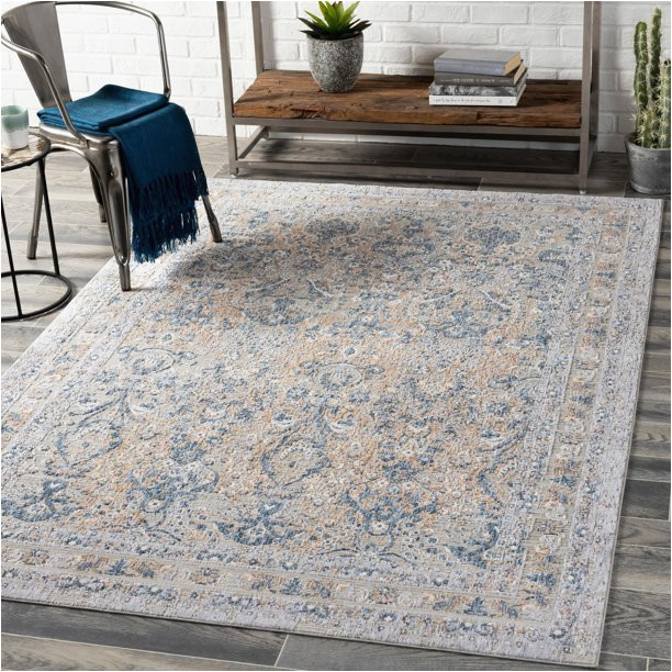 Grey Cream and Blue area Rugs Mark&day area Rugs, 10×14 Liempde Traditional Dark Blue area Rug (10′ X 14′, Cream/blue/gray)