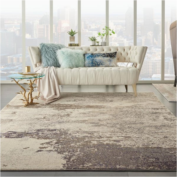 Home Depot area Rugs 10 X 14 Nourison Celestial Ivory/grey 10 Ft. X 14 Ft. Abstract Modern area …