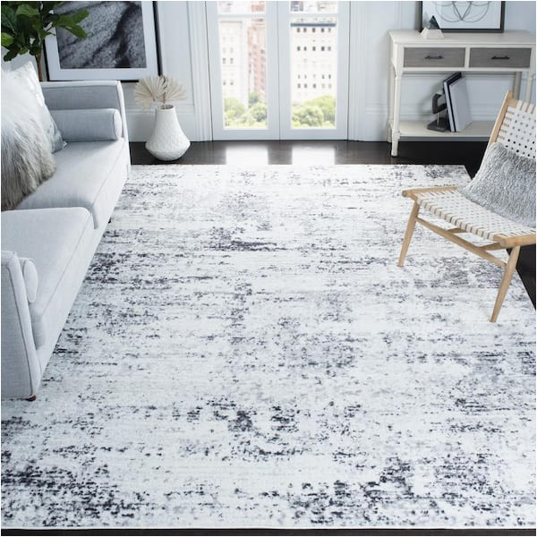 Home Depot area Rugs 10 X 14 Safavieh Amelia Ivory/gray 10 Ft. X 14 Ft. Abstract Distressed …