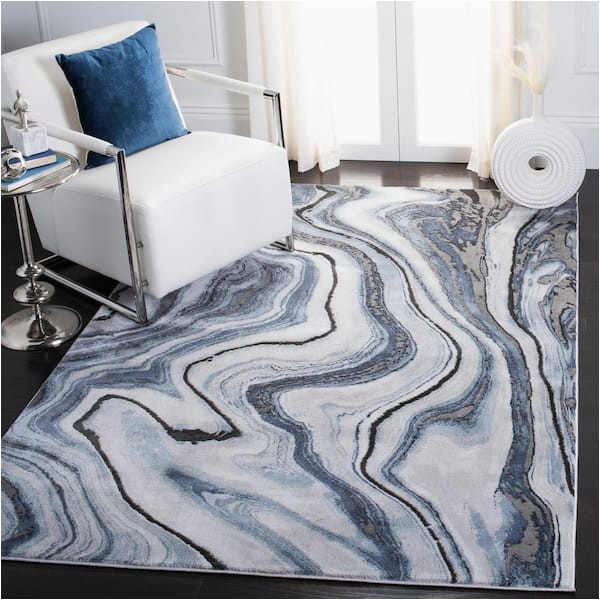 Kaia Gray Watercolors area Rug Safavieh Craft Blue/gray 9 Ft. X 12 Ft. Abstract area Rug Cft819m …