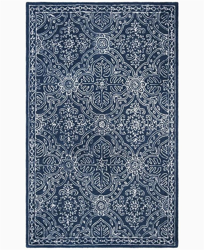 Lauren Ralph Lauren area Rugs Lauren Ralph Lauren Etienne Lrl6603n Navy and Ivory area Rug Collection & Reviews – Rugs – Macy’s
