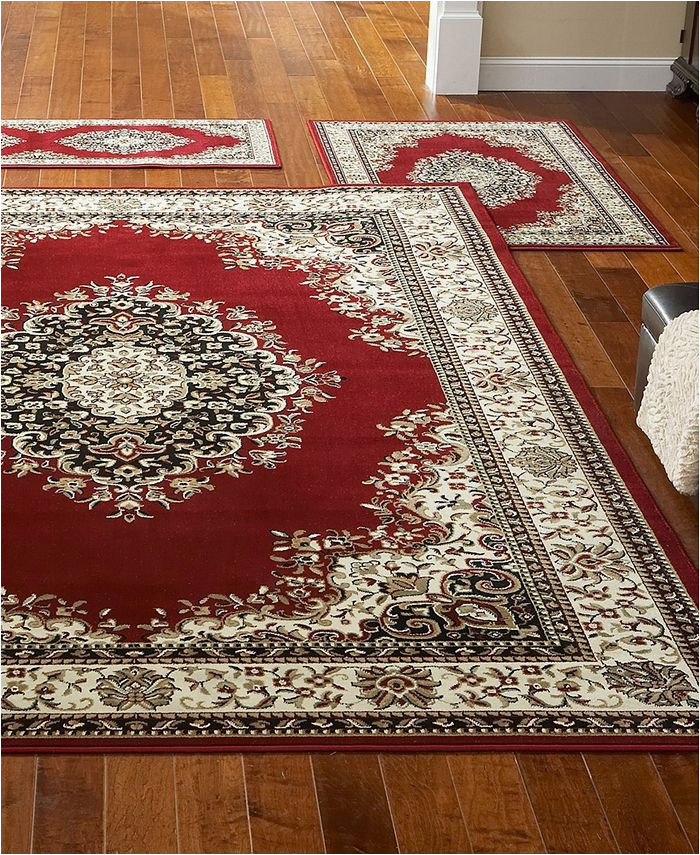 Macy S Home Store area Rugs Kenneth Mink area Rug Set, Roma Collection 3 Piece Set Kerman Red