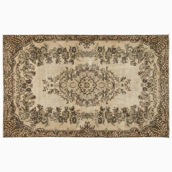 Mathieu Dark Beige Brown area Rug isabelline One-of-a-kind Hand-knotted 1960s 5’7″ X 9’1″ area Rug …