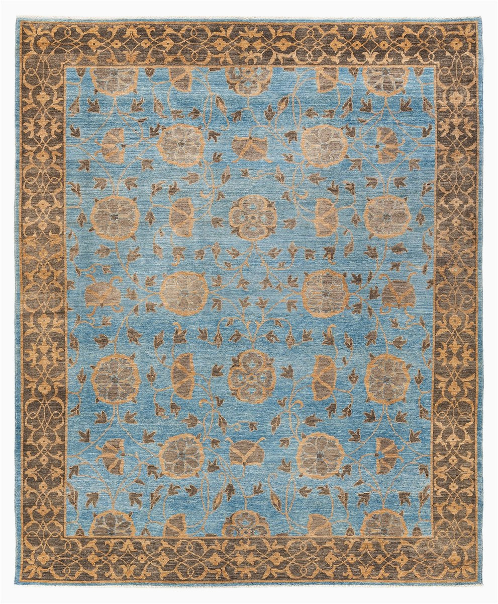 One Of A Kind area Rugs solo Rugs One Of A Kind Oushak I M1745-88 Traditional Wool Blue area Rugs Rugs Direct