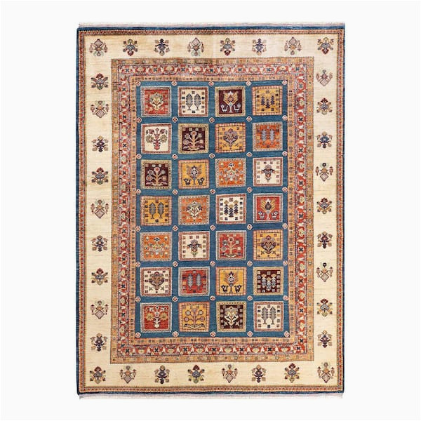 One Of A Kind area Rugs solo Rugs Tribal One-of-a-kind Bohemian Blue 6 Ft. 3 In. X 8 Ft. 7 …