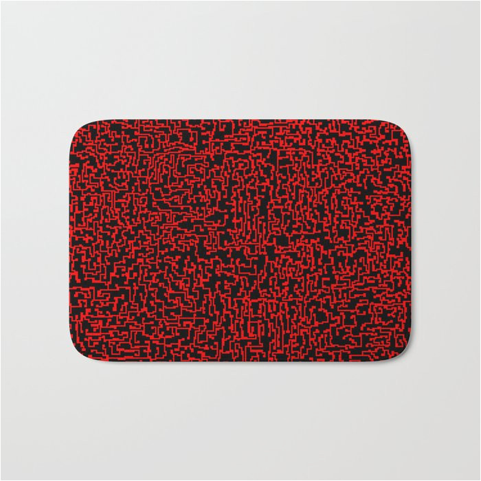 Red and Black Bath Rugs thought 2, Red On Black Bath Mat by Dparker society6