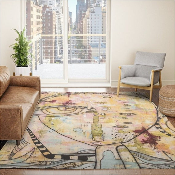 Rug and Home area Rugs Colorful Whimsical area Rug Large Face area Carpet Home Floor …