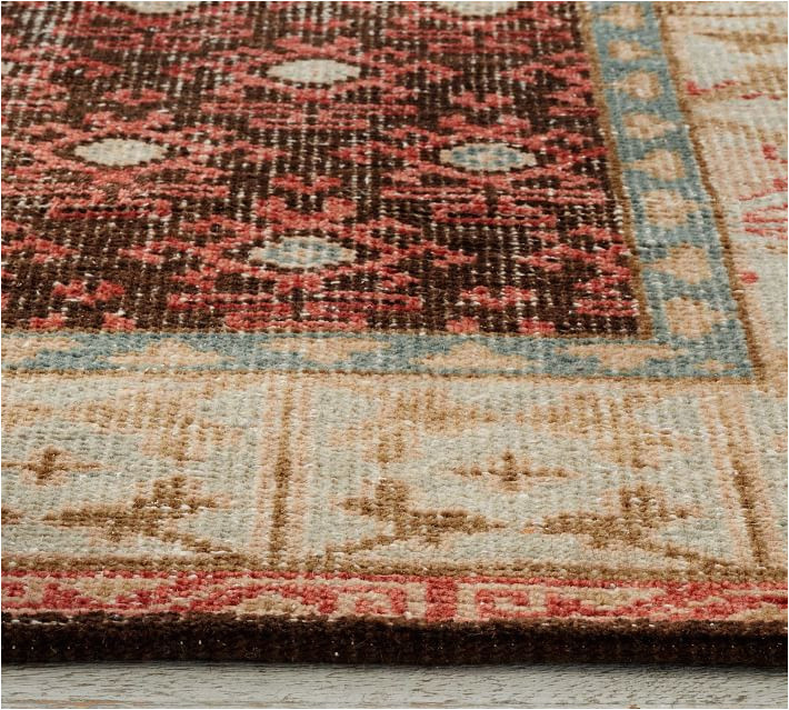 Sigrid Hand Woven Ivory area Rug Sigrid Hand-knotted Rug Pottery Barn