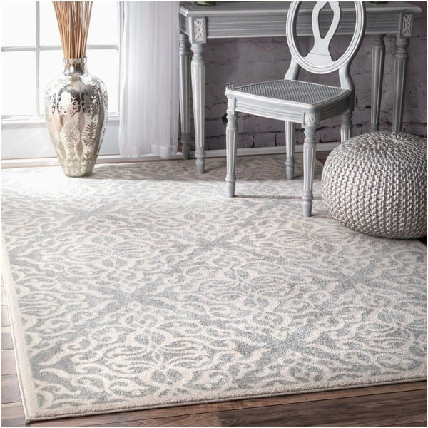 Silver orchid Simmons Modern Medallion Trellis area Rug Nuloom French Country Accent Polypropylene Patterned Rug …