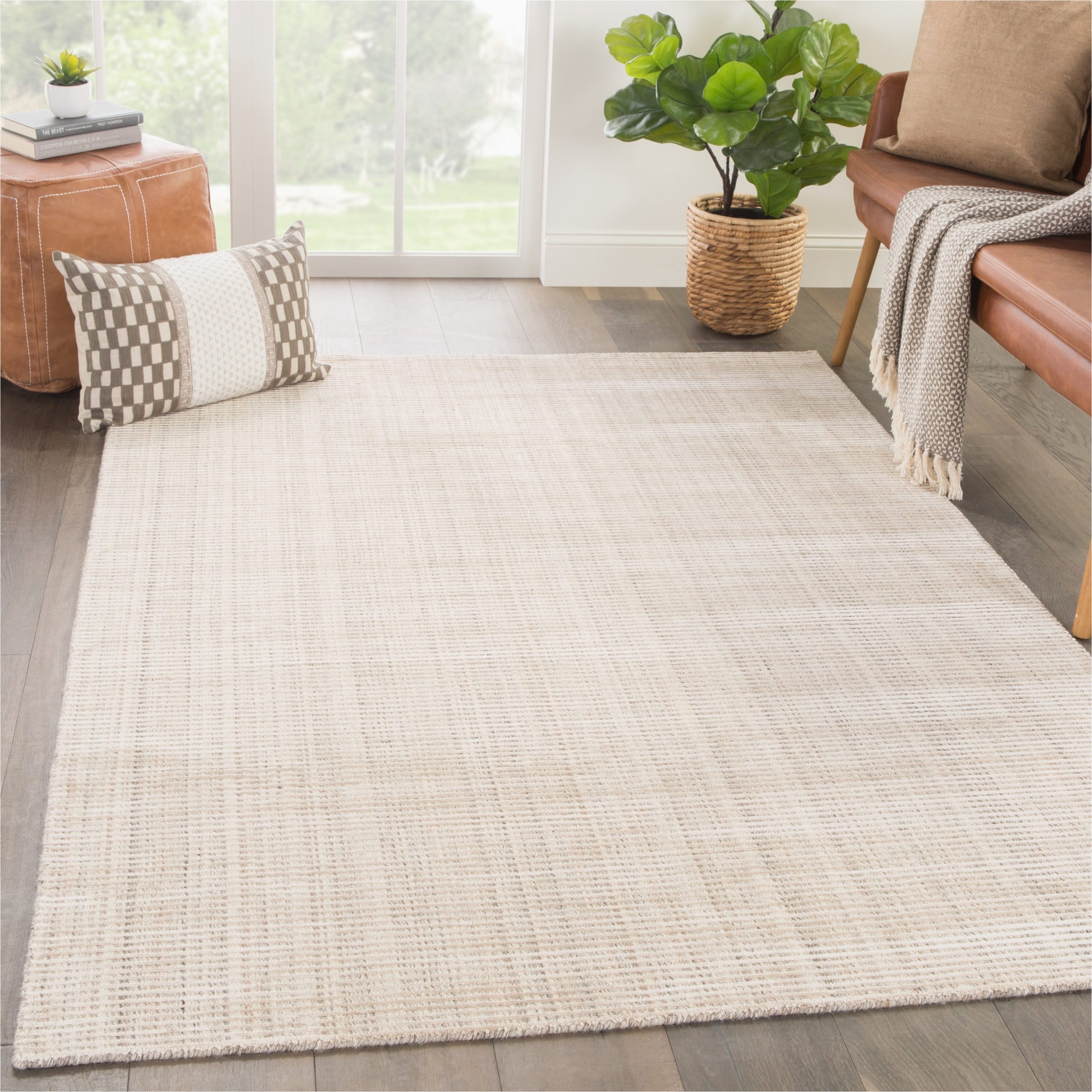 Solid Beige area Rug 8×10 Phase Handmade solid Ivory/ Beige area Rug (8′ X 10′) – 7’10” X 9’10”