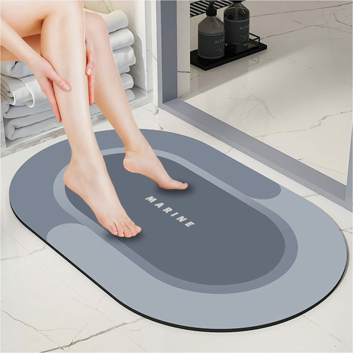 Super Absorbent Bath Rug Super Absorbent Bathroom Mat, Non Slip soft Wrinkle Free Bathroom …