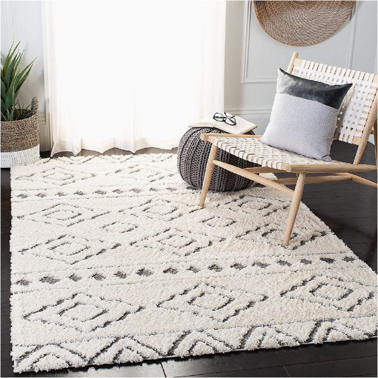 Wayfair area Rugs 3 X 5 Gursharan Geometric Machine Braided Rectangle 3′ X 5′ Polypropylene Indoor / Outdoor area Rug In Ivory/gray