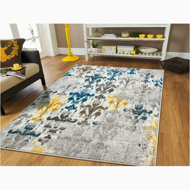 Yellow Gray Blue Rug Rugs for Living Room Yellow Blue Grey 8×10 area Rugs8x11 Rugs
