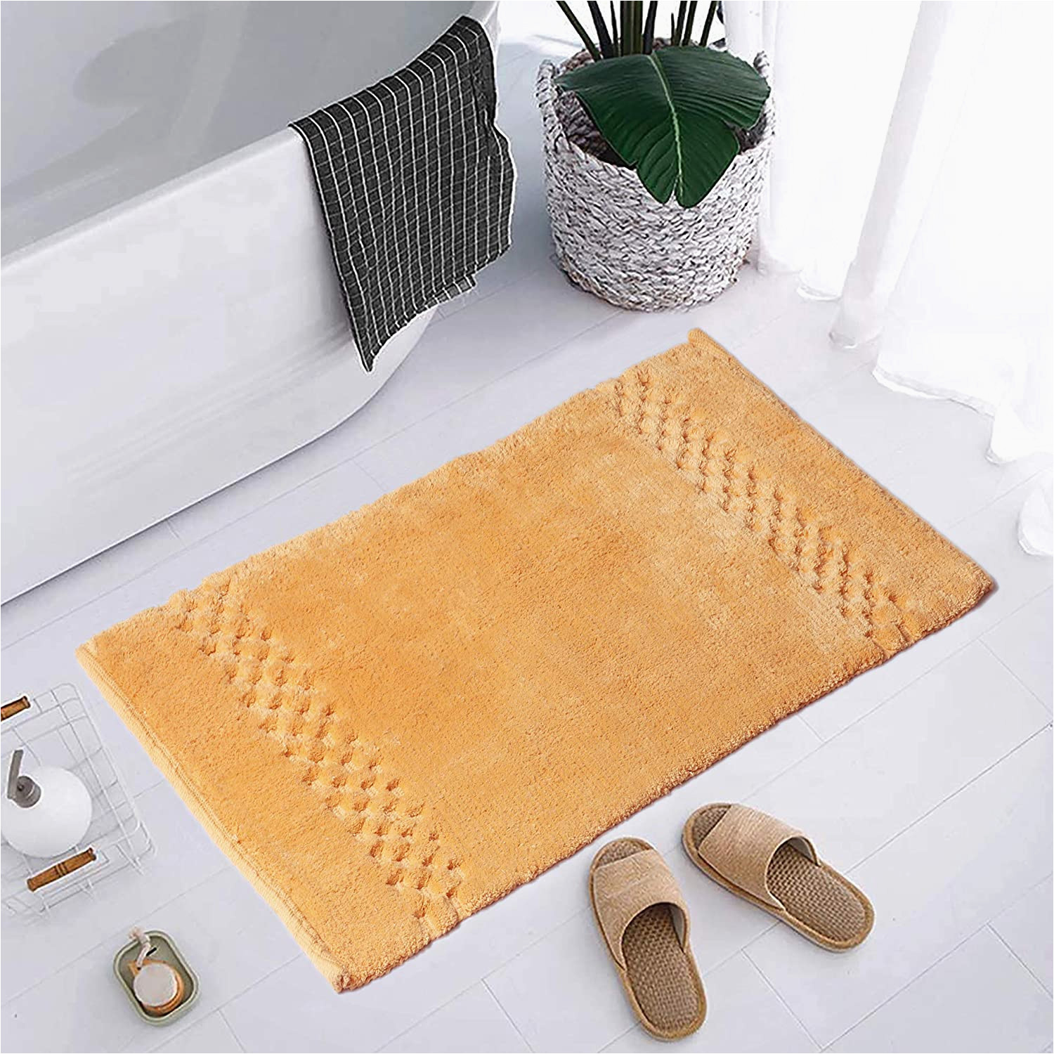 24 X 60 Bath Rug Amazon Cotton Bath Mat Large 24″ X 60″ – Ideal for Bathroom and Kitchen – Mustard