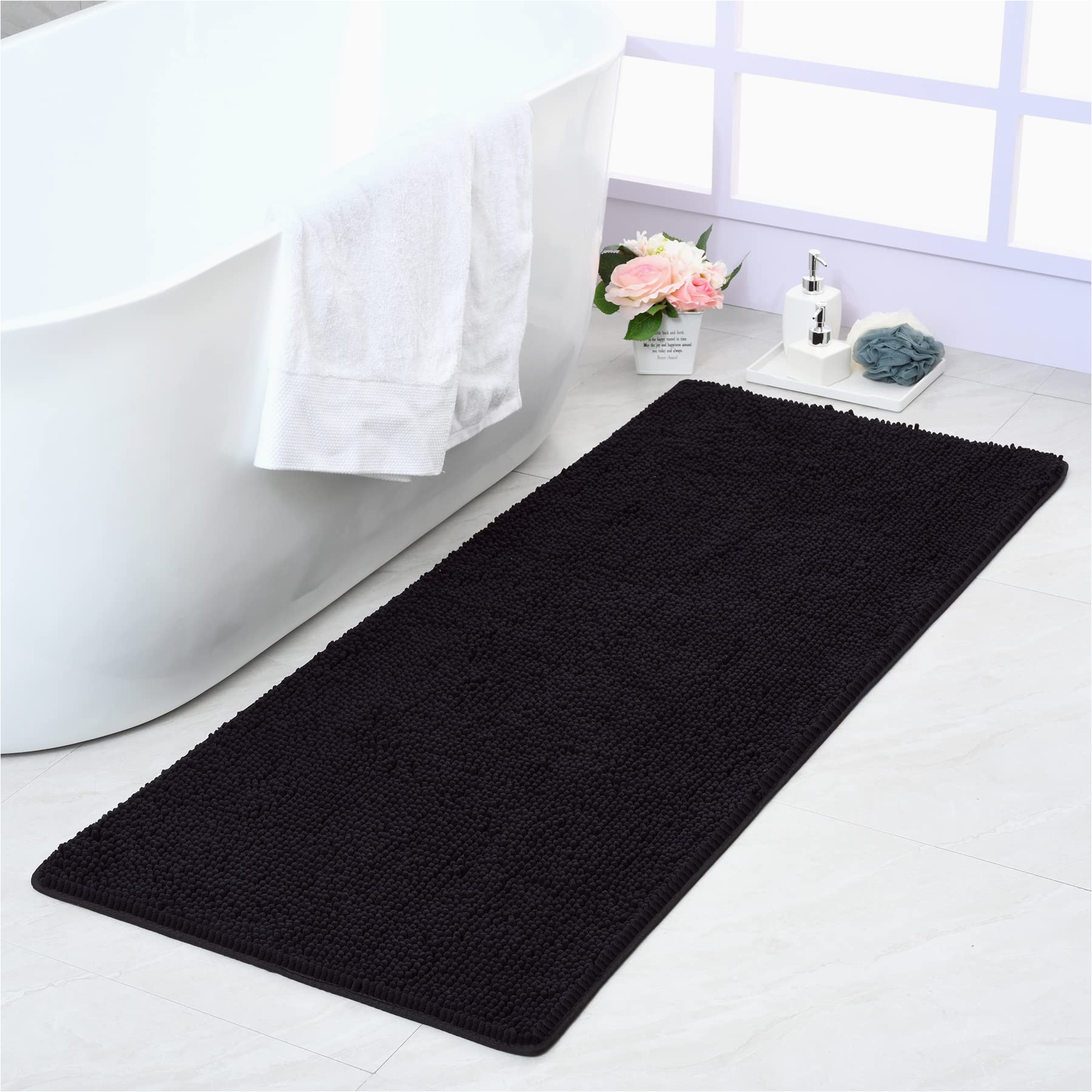 24 X 60 Bath Rug Amazon Noahas Bath Rugs 24” X 60” Large Runner Bathroom Rug, soft Luxury Chenille Bathroom Mats with Non-slip Backing, Throw Absorbent Carpet for Bath …