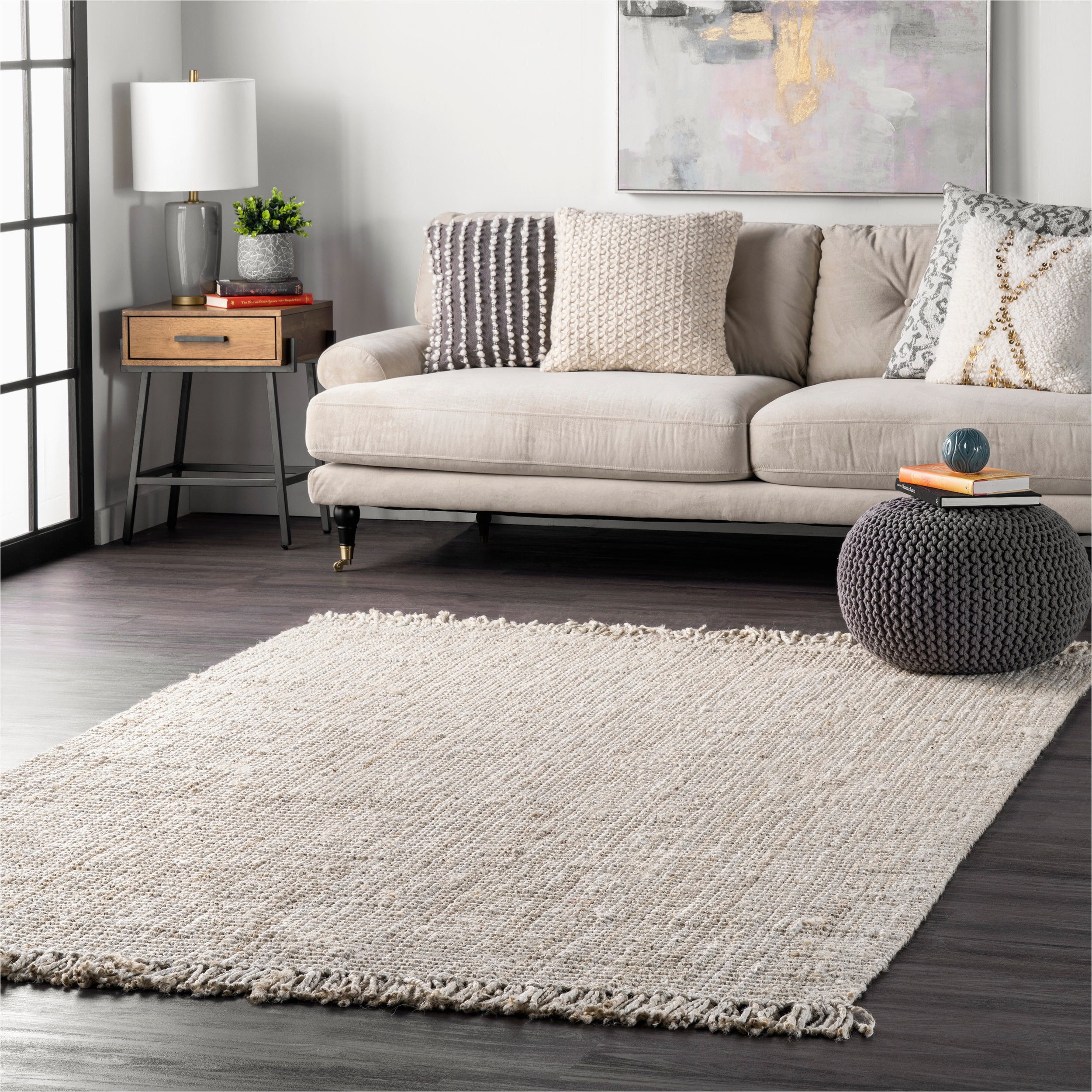 4 X 6 area Rugs Near Me Nuloom Natura 4 X 6 Jute Off White Indoor solid area Rug