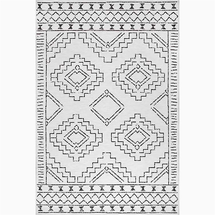 4 X 6 Washable area Rugs Black and Ivory Moroccan Washable area Rug, 4×6 Kirklands Home