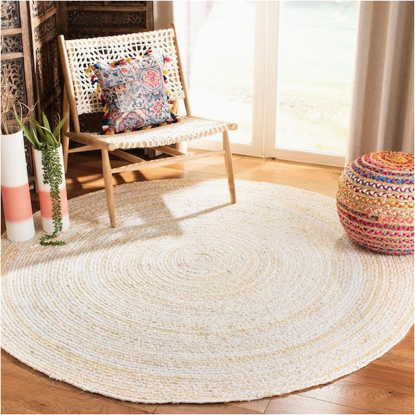 6ft X 6ft area Rugs Safavieh Braided Beige 6 Ft. X 6 Ft. Round Striped solid area Rug …