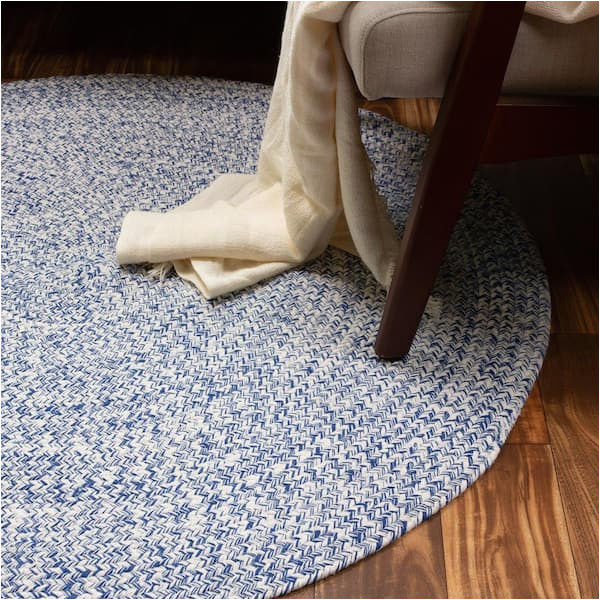 6ft X 6ft area Rugs Super area Rugs Braided Farmhouse Blue 6 Ft. X 6 Ft. Round Cotton …