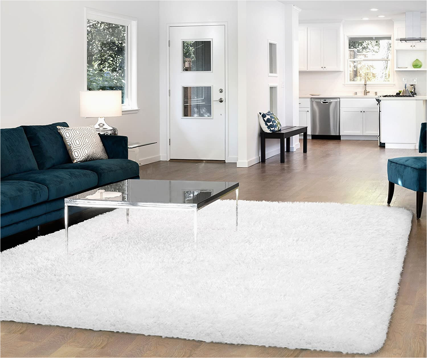 8ft X 10ft area Rugs Buy Vista Living Claudia Shag area Rug 8ft. X 10ft, White Online …