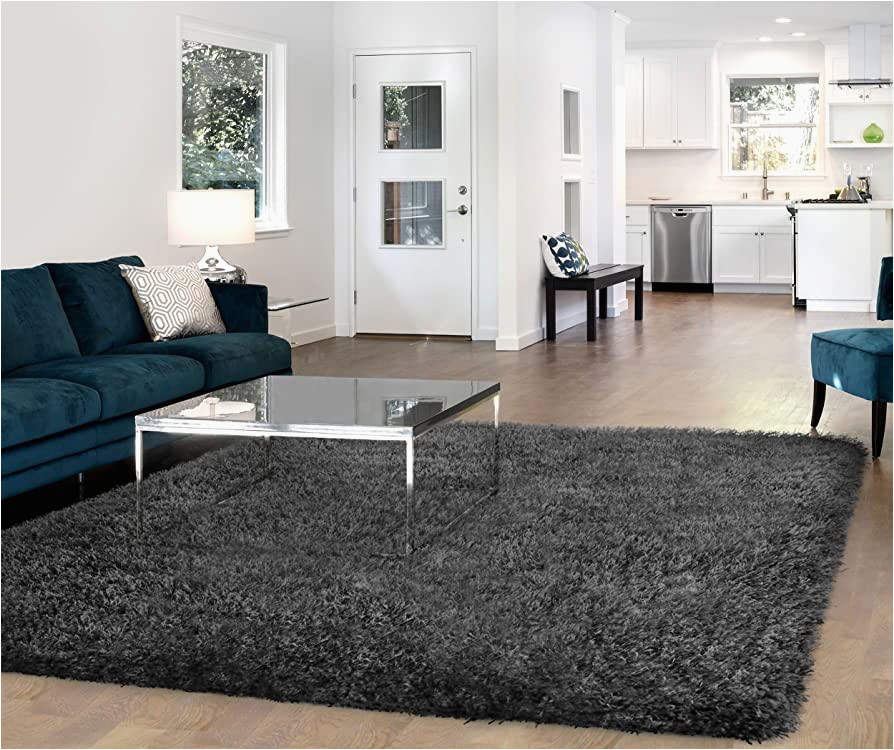 8ft X 10ft area Rugs Vista Living Claudia Shag area Rug 8ft. X 10ft., Charcoal