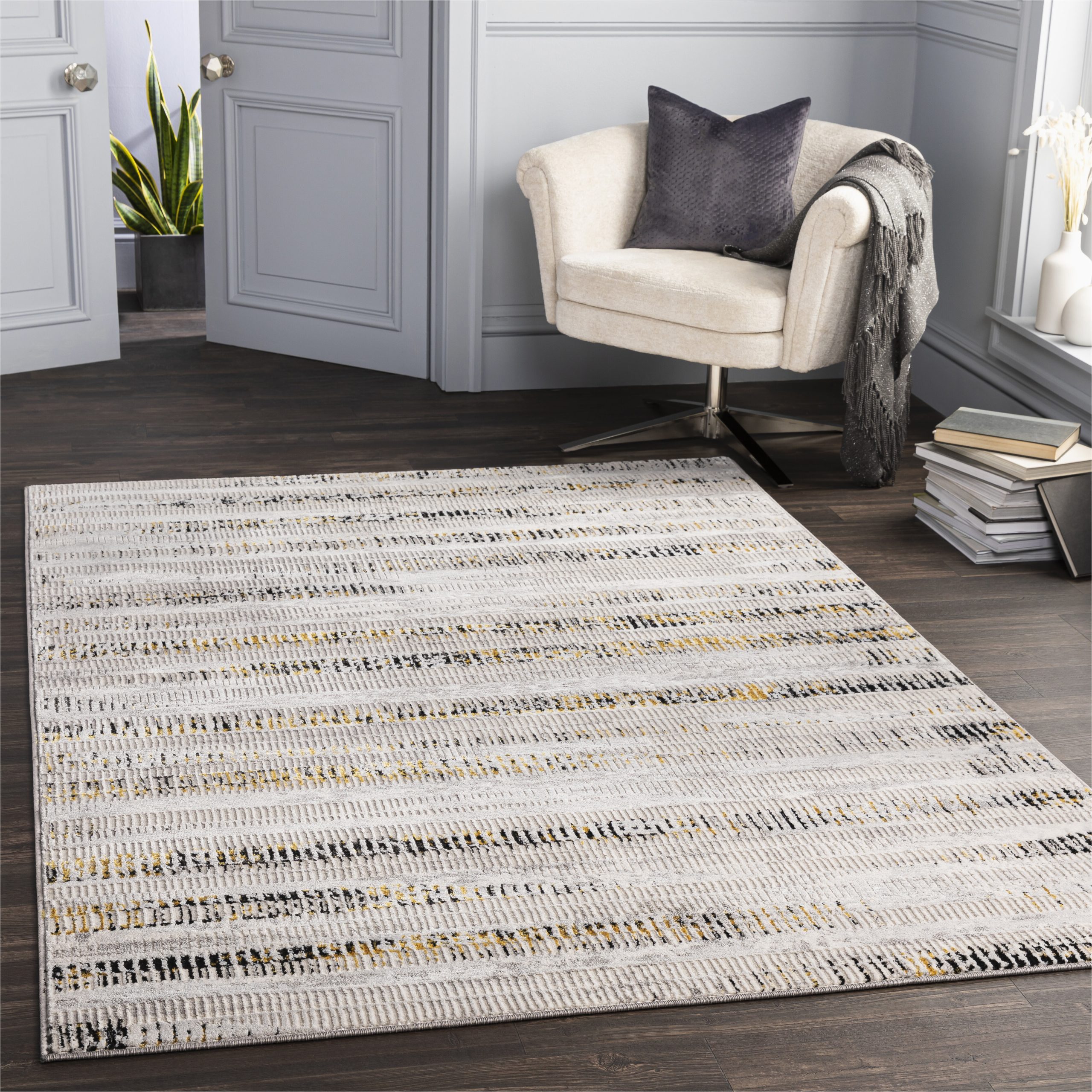 Addilyn Hand Woven Natural area Rug Addilyn Striped Camel/black area Rug