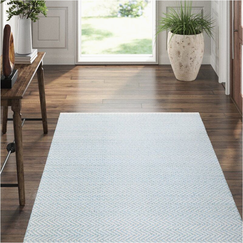 Albert and Dash area Rugs Herringbone Handwoven Cotton area Rug In Swedish Blue area Rugs …